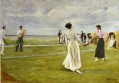 jeu de tennis par la mer 1901 Max Liebermann impressionnisme allemand